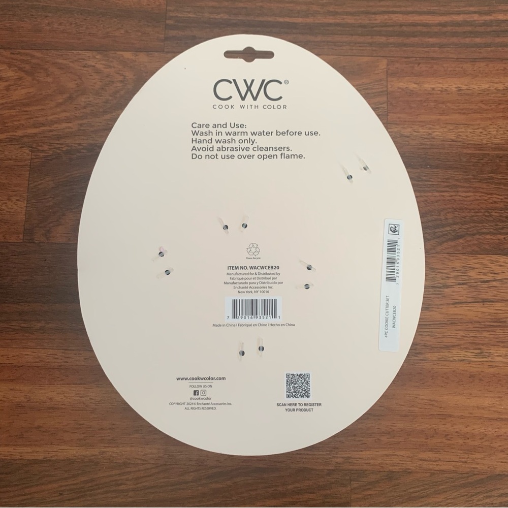 CWC Easter Cookie Cutter Set - Gold, Blue, Pink - Picture 2 of 3